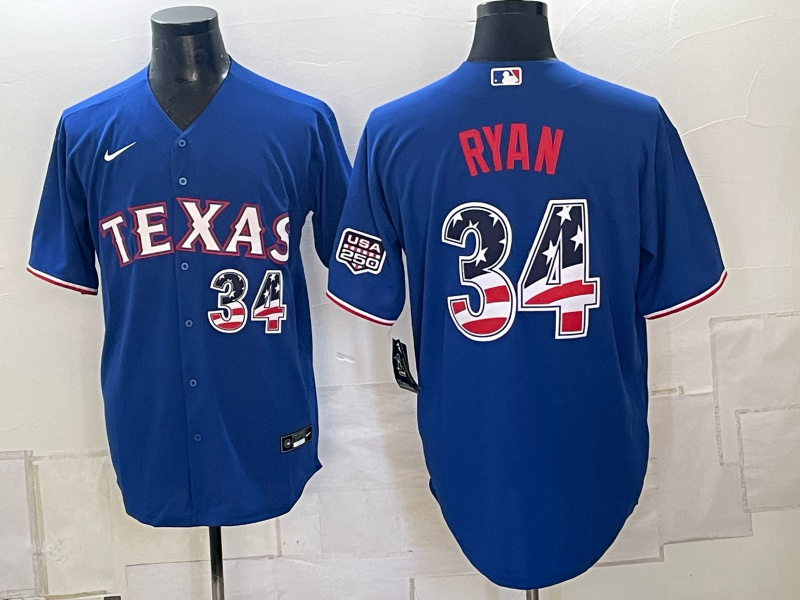 Men Texas Rangers #34 Ryan blue Nike 2026 MLB Jersey 0920001->texas rangers->MLB Jersey
